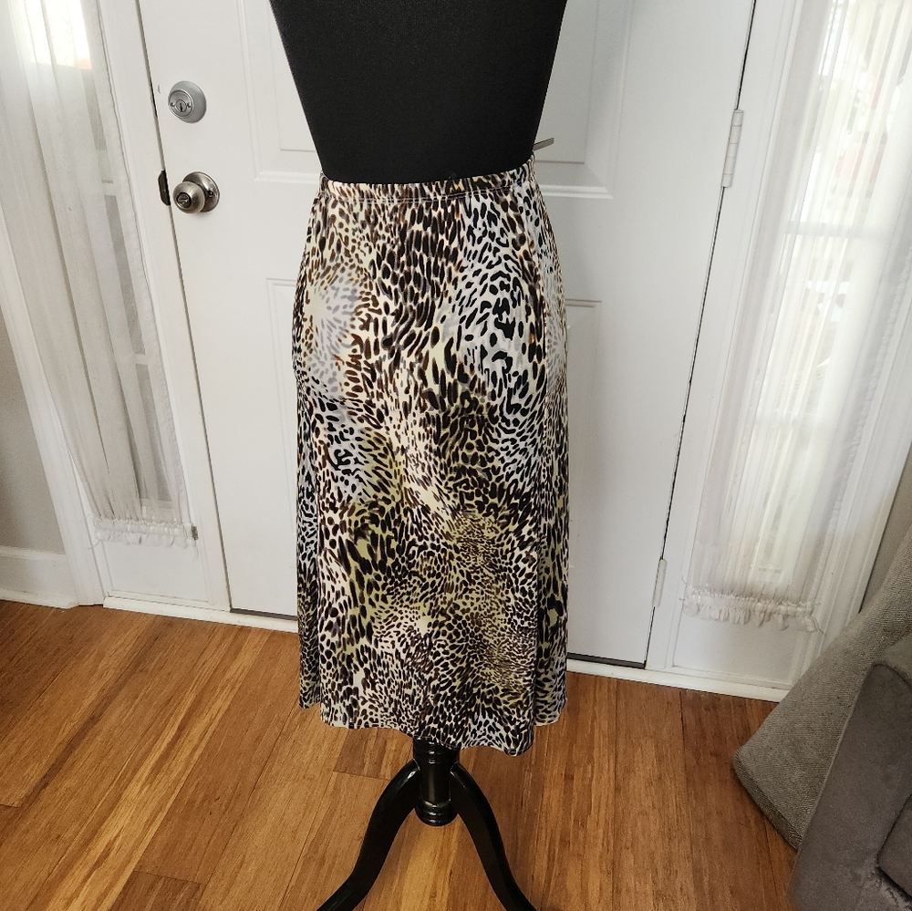 Collection Harve Bernard Animal Print Skirt Size XL - Picture 3 of 5